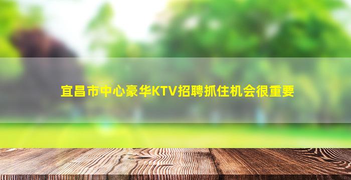 宜昌市中心豪华KTV招聘抓住机会很重要